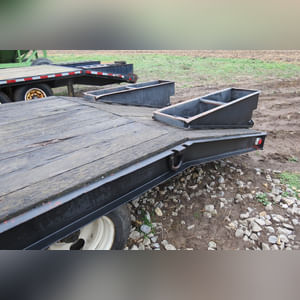 8â?? x 24â?? tandem dual axle flat trailer w/ 5â?? dove tail, penal hitch, ramps