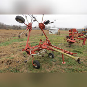 Agco Hesston 3717 4-spool hay tedder, 540 pto, manual fold