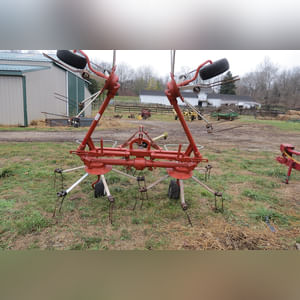 Agco Hesston 3717 4-spool hay tedder, 540 pto, manual fold