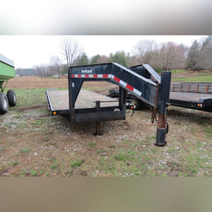 Top Brand 20â?? + 5â?? dove tail gooseneck trailer, tandem axle w/ ramps