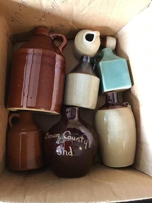 500+ LOTS OF CROCKS-PRIMITIVES-GLASS-POTTERY & MORE!