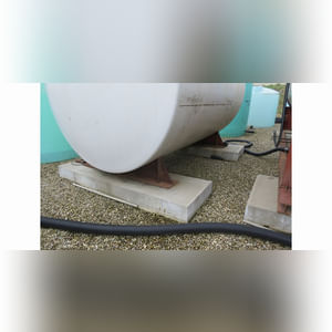 6,000 gal. steel tank on cradle