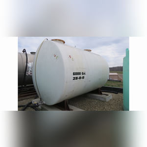 6,000 gal. steel tank on cradle