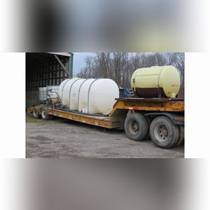 38â?? chemical trailer, tandem axle, 28â?? drop deck, 1700 gal. poly tank w/ chemical inductor, 500 gal. poly tank