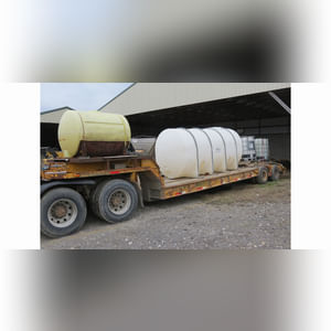 38â?? chemical trailer, tandem axle, 28â?? drop deck, 1700 gal. poly tank w/ chemical inductor, 500 gal. poly tank