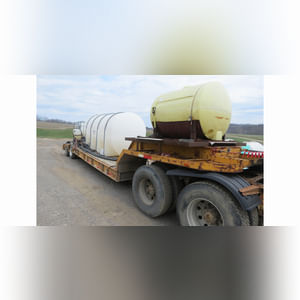 38â?? chemical trailer, tandem axle, 28â?? drop deck, 1700 gal. poly tank w/ chemical inductor, 500 gal. poly tank