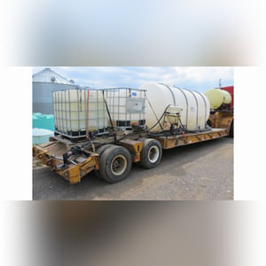 38â?? chemical trailer, tandem axle, 28â?? drop deck, 1700 gal. poly tank w/ chemical inductor, 500 gal. poly tank