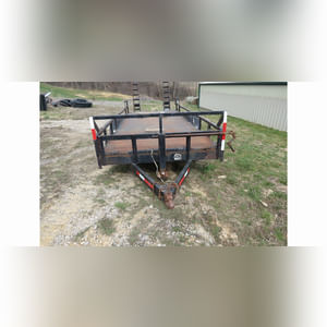 7â??x18â??+3â?? bumper-type trailer, tandem axle, metal floor & ramps, no title (rough)