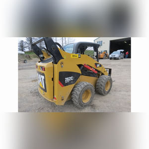 2013 CAT 262-C2 skidloader, 2-speed, 74.3 HP, Cat C-3.4 diesel, ROPS, quick coupler, 12x16.5 tires, w/ 6.5â?? material bucket, 326 hrs., SN 0262CATMW01660 (Forks sell separate)