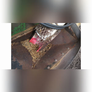 200-bushel gravity wagon w/ poly seed auger & tarp