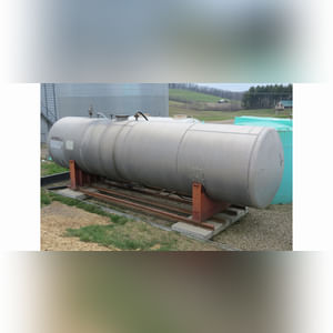 12,000 gal. aluminum tank on steel cradle
