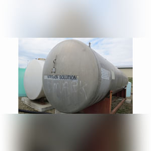 12,000 gal. aluminum tank on steel cradle