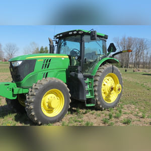 JD 2013 6170R Tractor: hub duals, 1,692 hours, full set wts, 18.4 x 46 tires & brand new duals, quick hitch, premium cab, SN# 1RW6170RHDA009293