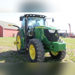 JD 2013 6170R Tractor: hub duals, 1,692 hours, full set wts, 18.4 x 46 tires & brand new duals, quick hitch, premium cab, SN# 1RW6170RHDA009293