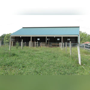 10± acres, home, pole barn, shop building, fenced pastures, and pond. The impressive interior of the home boasts 4 bedrooms and 3 full baths. The master suite is 16â??x16â?? with a large walk-in closet. The master bath has a double sink and a large custom shower. The 22â??x14â?? eat-in kitchen has custom cabinets, granite counter tops, and a brick-front raised fireplace. The large main level also includes the 20â??x14â?? living room with fireplace, 18â??x16â?? family room, 14â??x12â?? office area, mud room, and laundry room. This spacious main level floor plan is ideal for the family as well as entertaining. The full basement is partially finished, and the 2-car attached garage includes a large storage area. Other amenities within the home include a Lennox LP gas forced-air furnace, central air, Pella windows, a newer roof, cathedral ceilings, ceramic tile and wood flooring, ceiling fans, and a Radionon system. The exterior is beautifully landscaped with mature trees, colorful perennials, a small orchard and grape vineyard, a large play area, and a ½ acre stocked pond. The 60â??x50â?? pole barn with walk-in door and 14â??-high end slider includes grooved concrete, maternity pens, custom Gingway gates, a working chute, and 4 individual turn-out pens. There are 6 fenced and cross-fenced pasture areas, each with its own Ritchie waterer. The 34â??x32â?? shop building has a concrete floor, porch, and walk-in and overhead doors.
